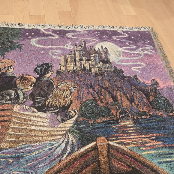 Vintage Harry Potter Tapestry/Throw with Purple and Blue Hues - Picture 4 of 6